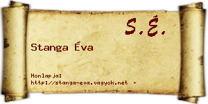Stanga Éva névjegykártya